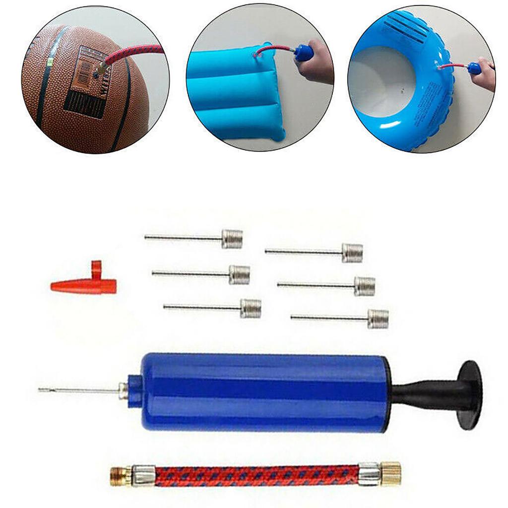 Air Pump Inflator Kits Portable Hand Air Ball Pump Sports Ball Pump Inflator with Needle Extension Hose Easy To Use