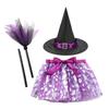 3 шт./компл. Остроконечная шляпа Детский костюм ведьмы Набор платьев Волшебник Хэллоуин Косплей Костюмы Девочки
