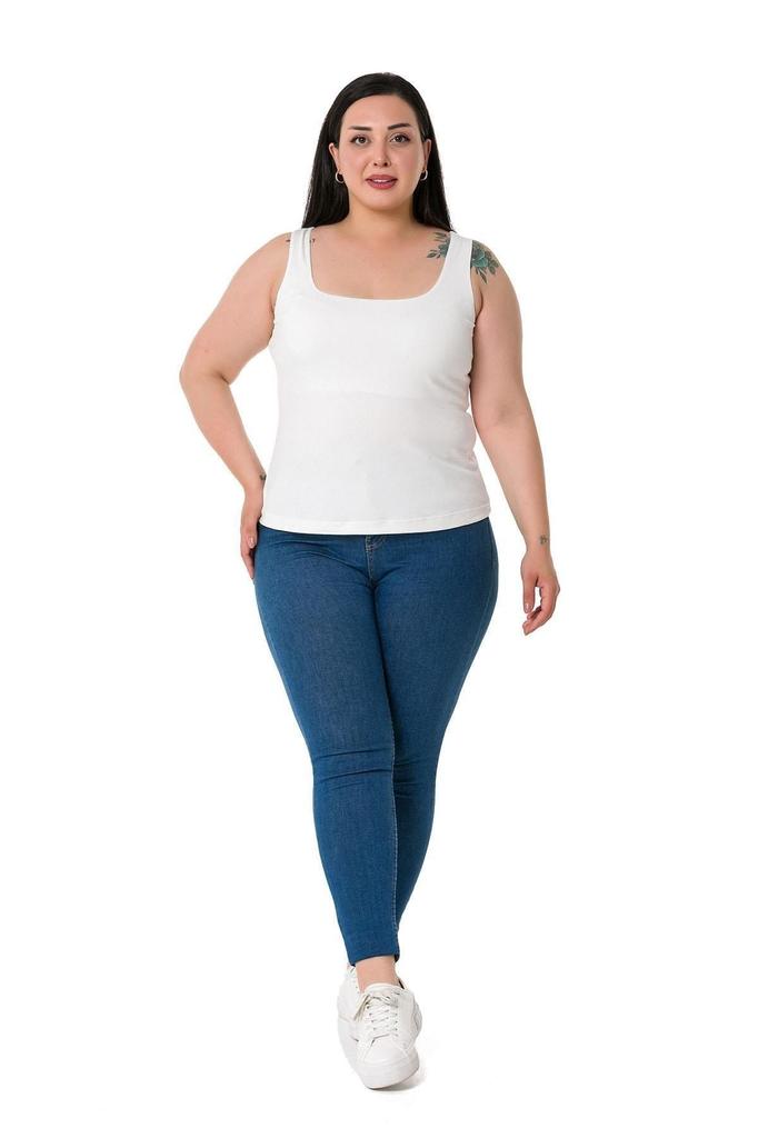 Women's Style Big Size Body Plus Size Strappy Half Lined Viscose Mink Body