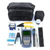 Fiber Optic FTTH Tool Kit with Optical Power Meter, Fiber Cleaver, Wire Stripper, Fiber Optic Cold Splice Tool Set with Storage Bag