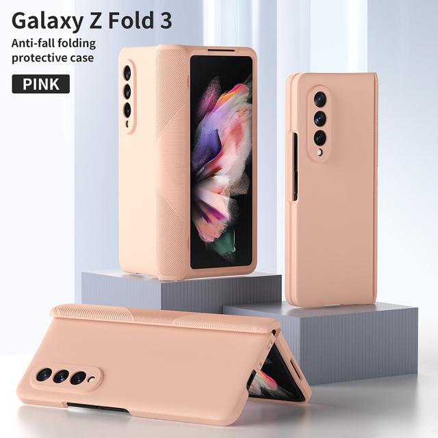 Ebesfous для Samsung Galaxy Z Fold 3 2 чехла с шарниром, полная защита, ультратонкий со стеклянной пленкой для экрана, жесткий чехол для ПК для Z Fold3
