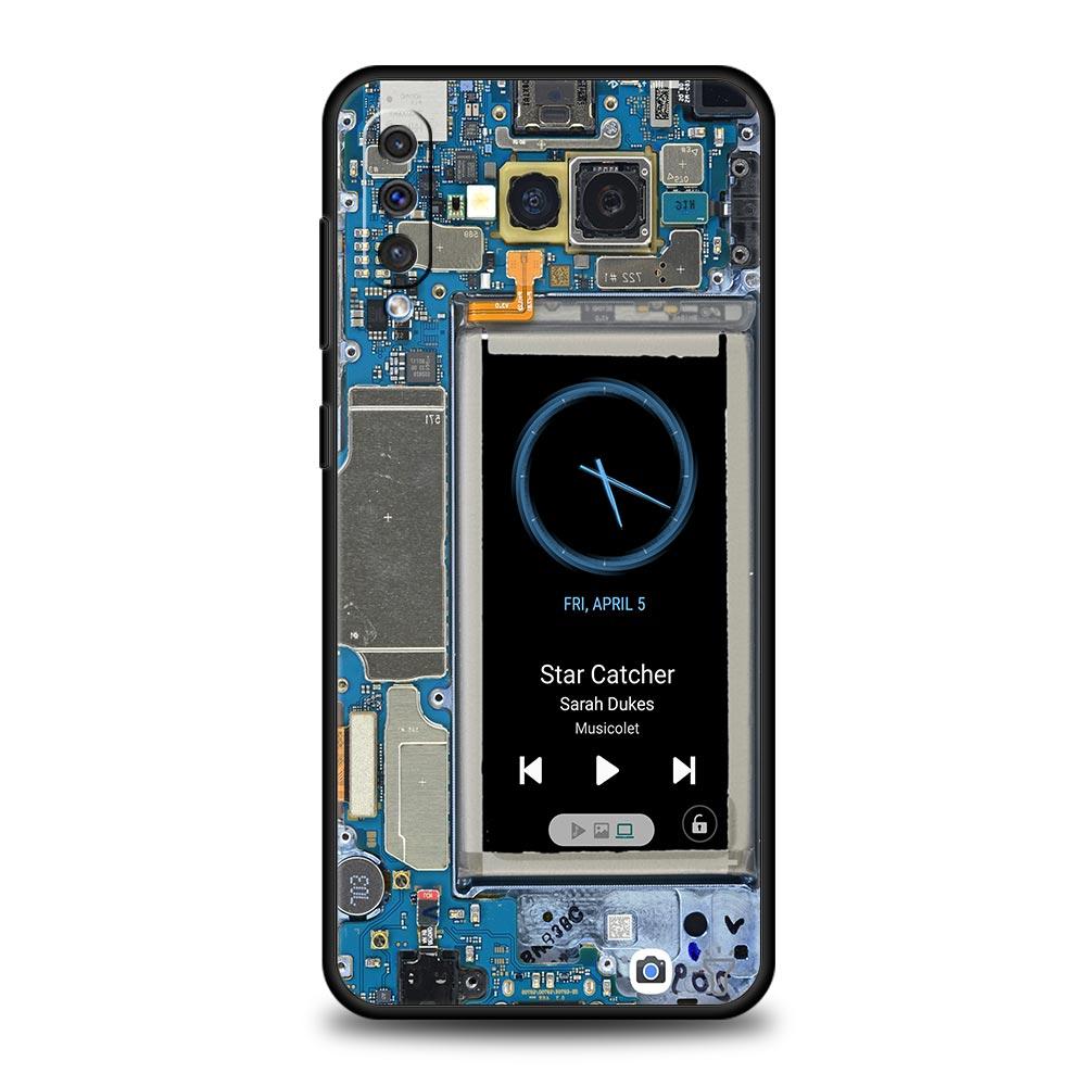Чехол для телефона с рисунком печатной платы для Samsung Galaxy A56 A36 A26 A16 A34 A24 A42 A22 A20 A12 A40 A30 A10 5G Мягкий чехол из ТПУ