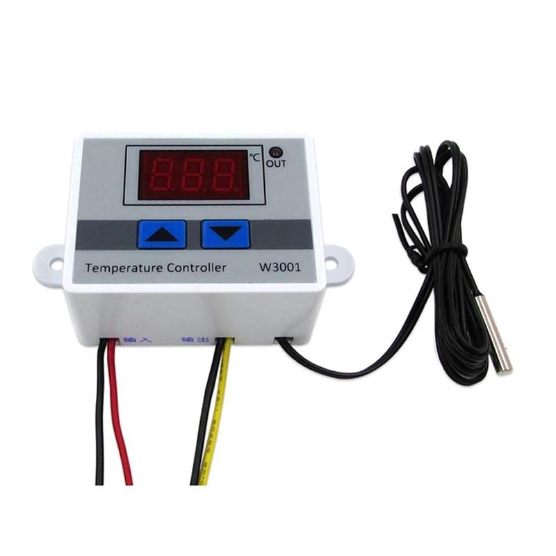 10A 12V 24V 220VAC цифровой светодиодный регулятор температуры XH-W3001 для инкубатора, переключатель охлаждения, нагрева, термостат NTC датчик