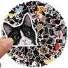 50/100 шт., милые мультяшные наклейки с черным котом, детский подарок, водонепроницаемые граффити, чемодан, ноутбук, гитара, скейтборд, Декор, велосипедные автомобильные наклейки