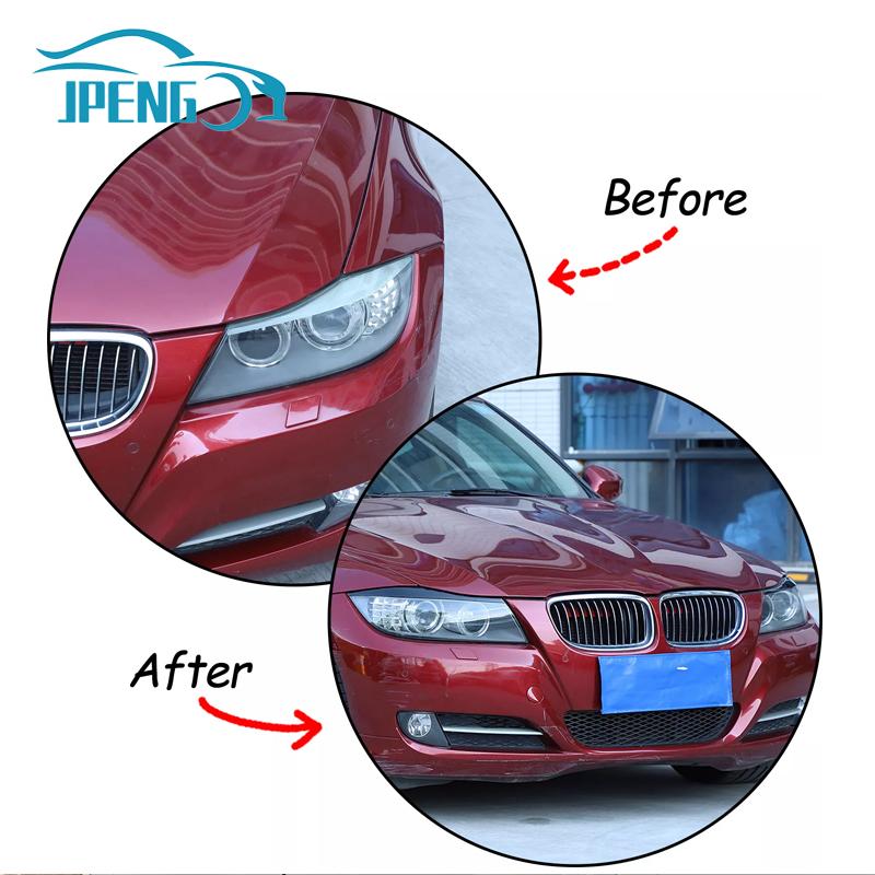 Для аксессуаров BMW 3 серии E90 Седан E91 Универсал 2005-2011 Обвес Автомобиль Передняя Фара Бровь Веко Отделка