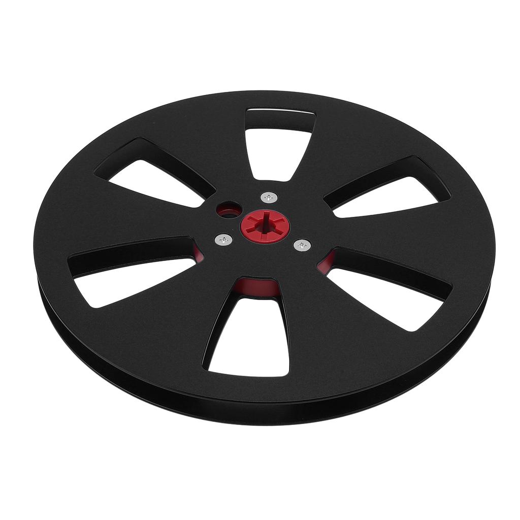 1 4 7 Inch Empty Tape Reel Aluminum Alloy Recording Takeup Reel with 6 Hole for Reel To Reel Tape for TEAC Black