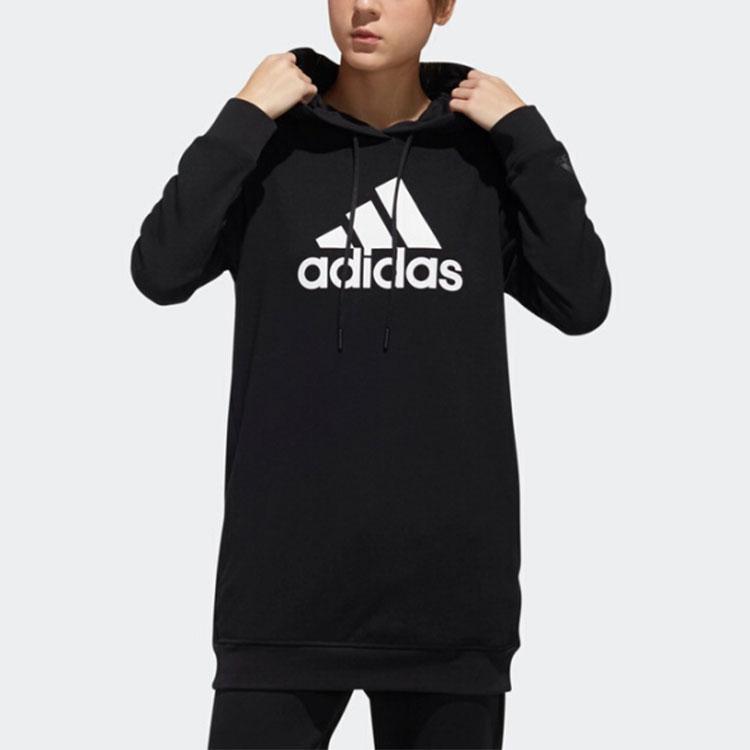 Adidas Толстовка Isc с капюшоном, длинная, спортивная, повседневная, женские толстовки с капюшоном, черная EH6492