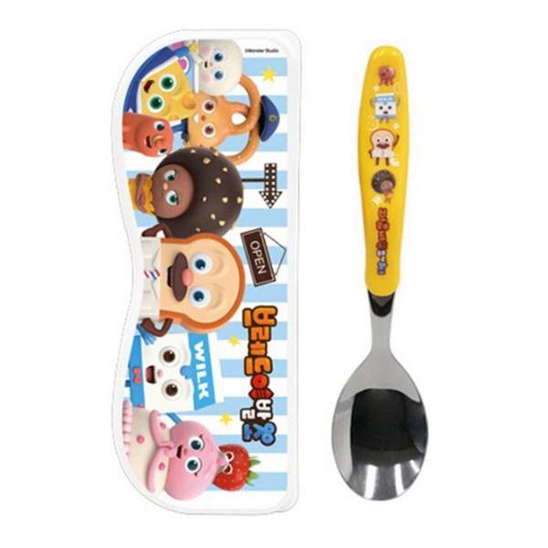Bread Barbershop Children's Two-Handed Correction Spoon Case Set YP1122, Yellow, Spoon + Two-Handed Correction Chopsticks + Case