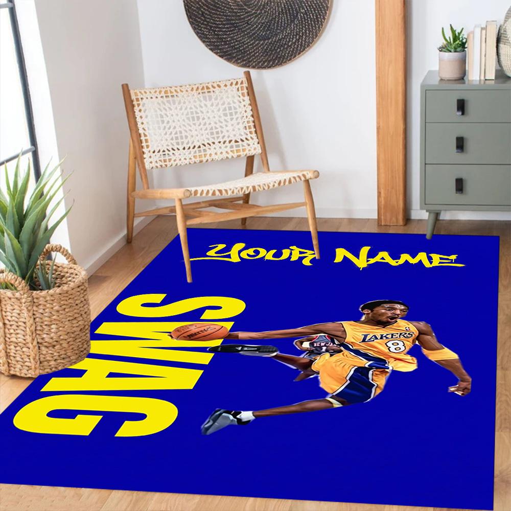 Kobe Personalized Text Area Rug Design For Game Room Dining Room Outdoor Balcony Antislip Rug Decorate Offices Perfect Gift For Womenmen