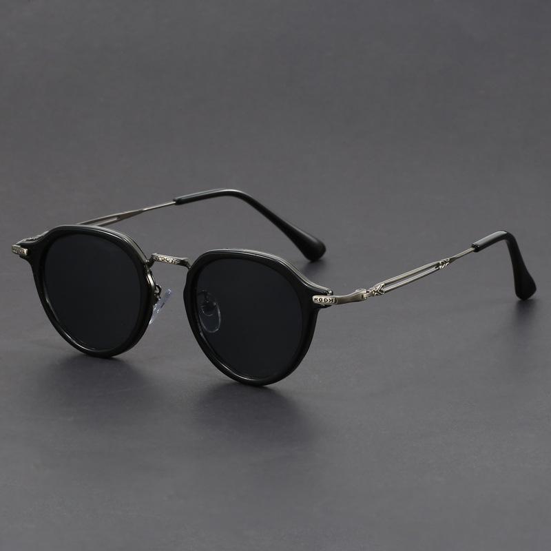 Retro Geometric Round Frame Men Women Sunglasses Fashion Steampunk Metal Sun Glasses  New Trendy Design Shades Uv400