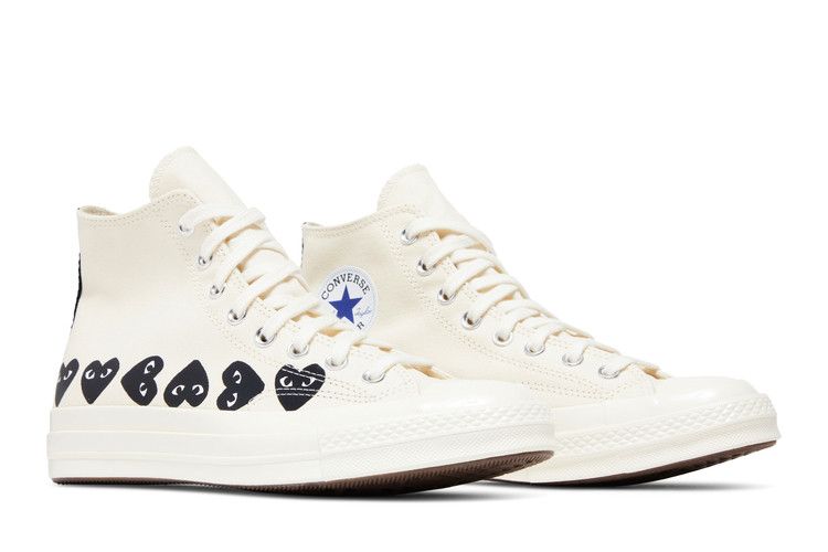 Comme des Garçons PLAY x Converse Chuck 70 High 'Multi Heart - Milk Bl