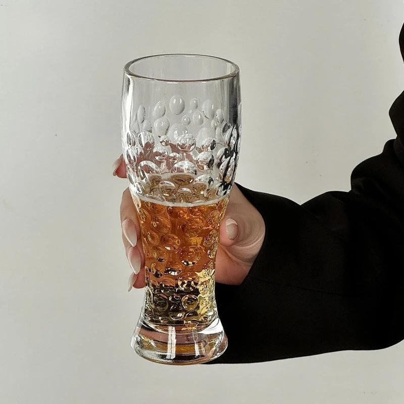 Наборы из 2 шт. Бокал для крафтового пива Креативный бокал для пшеничного пива Домашний прозрачный стакан для холодных напитков Вечеринка Чашка для напитков Бокал для коктейлей Барные инструменты