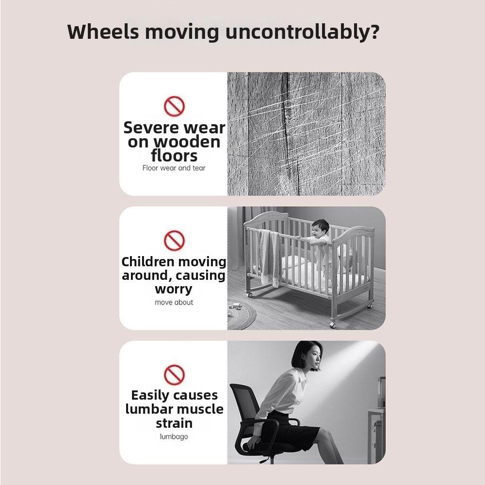 5Pcs Universal Office Chair Wheel Floor Protector Chair Wheels Stopper  Office Chair