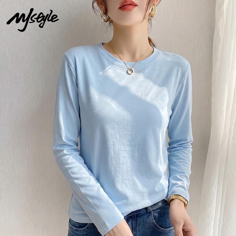 Женская футболка с длинным рукавом MJ STYLE из чистого хлопка