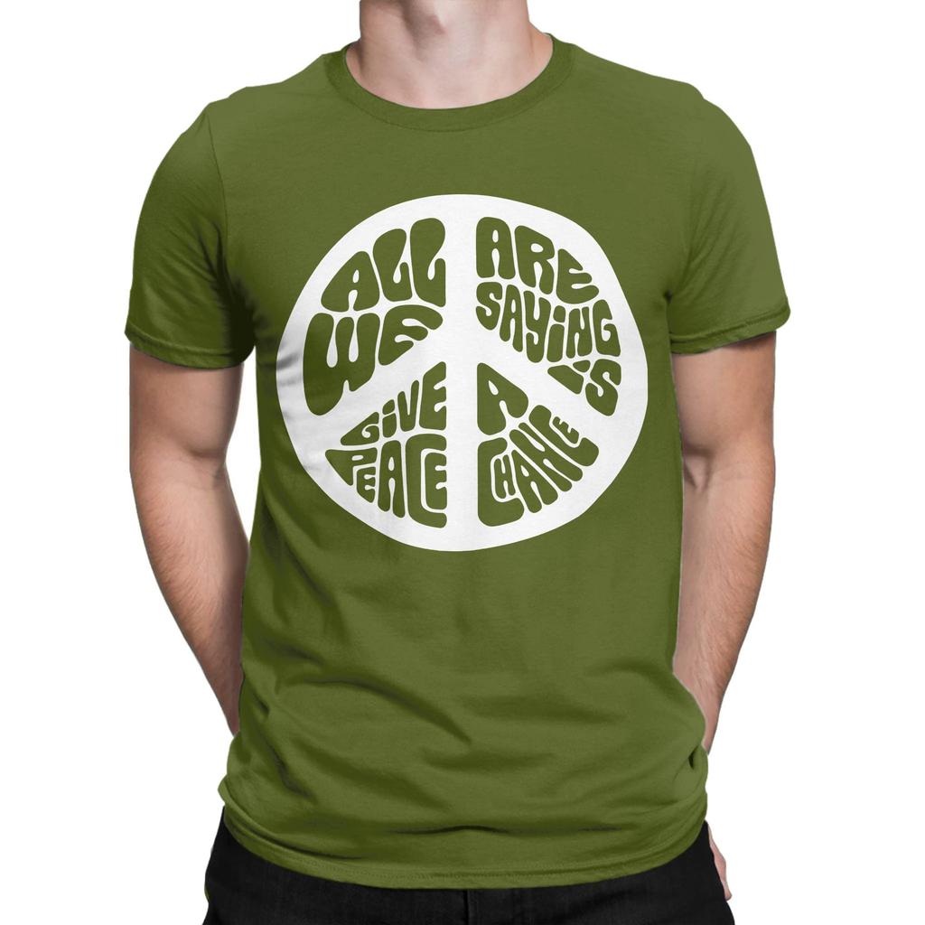 Classic Novelty 100 Cotton Tshirt Peace Tees Tops For Unisex