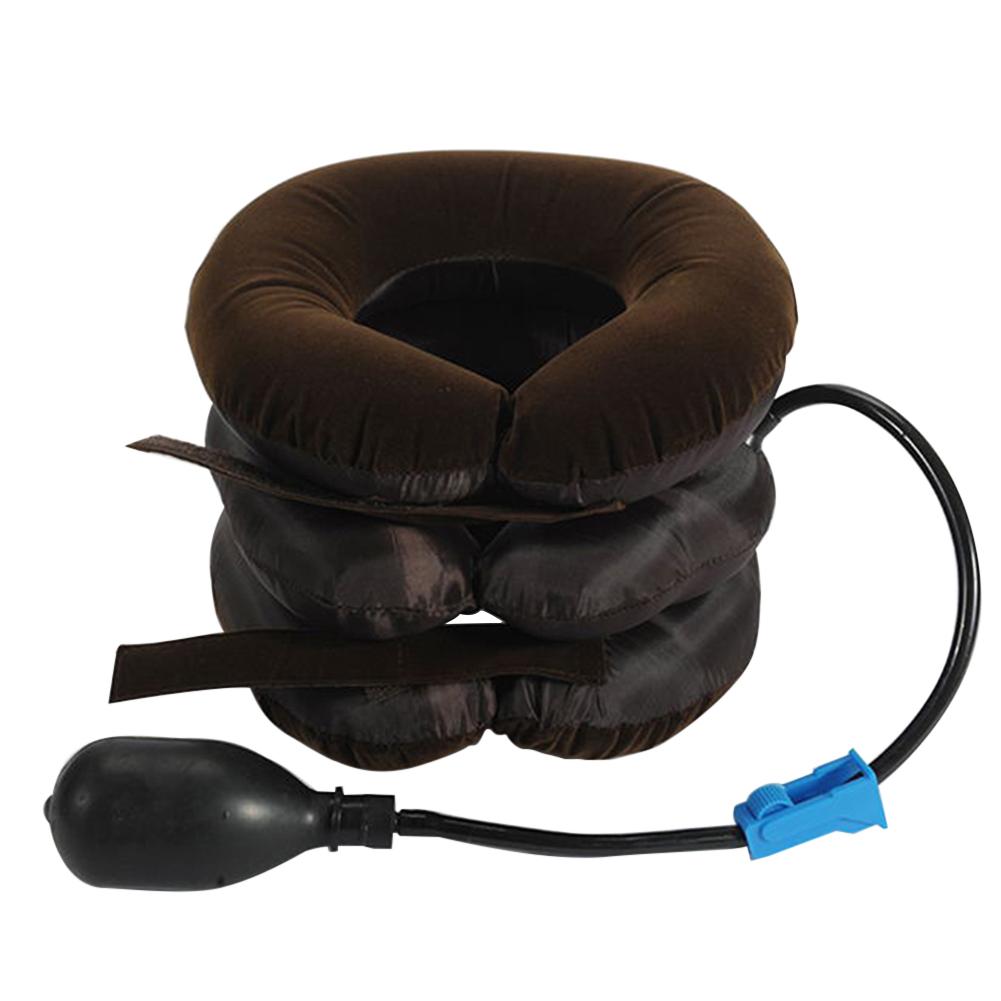 Inflatable Neck Stretcher Support Air Cervical Traction 3 Tubes Neck Braces Stress Relief Relaxation Men Women for Home Office