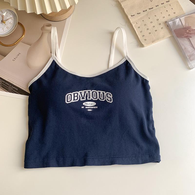 Американская уличная майка-борцовка колор-блок с нагрудными вкладышами и принтом в виде букв.