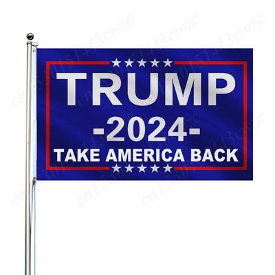 Баннер 90x150 см Трамп 2024 Сделаем Америку снова великой Уличный флаг Трампа Устойчивый к выцветанию Флаг с рисунком Трампа для президента США