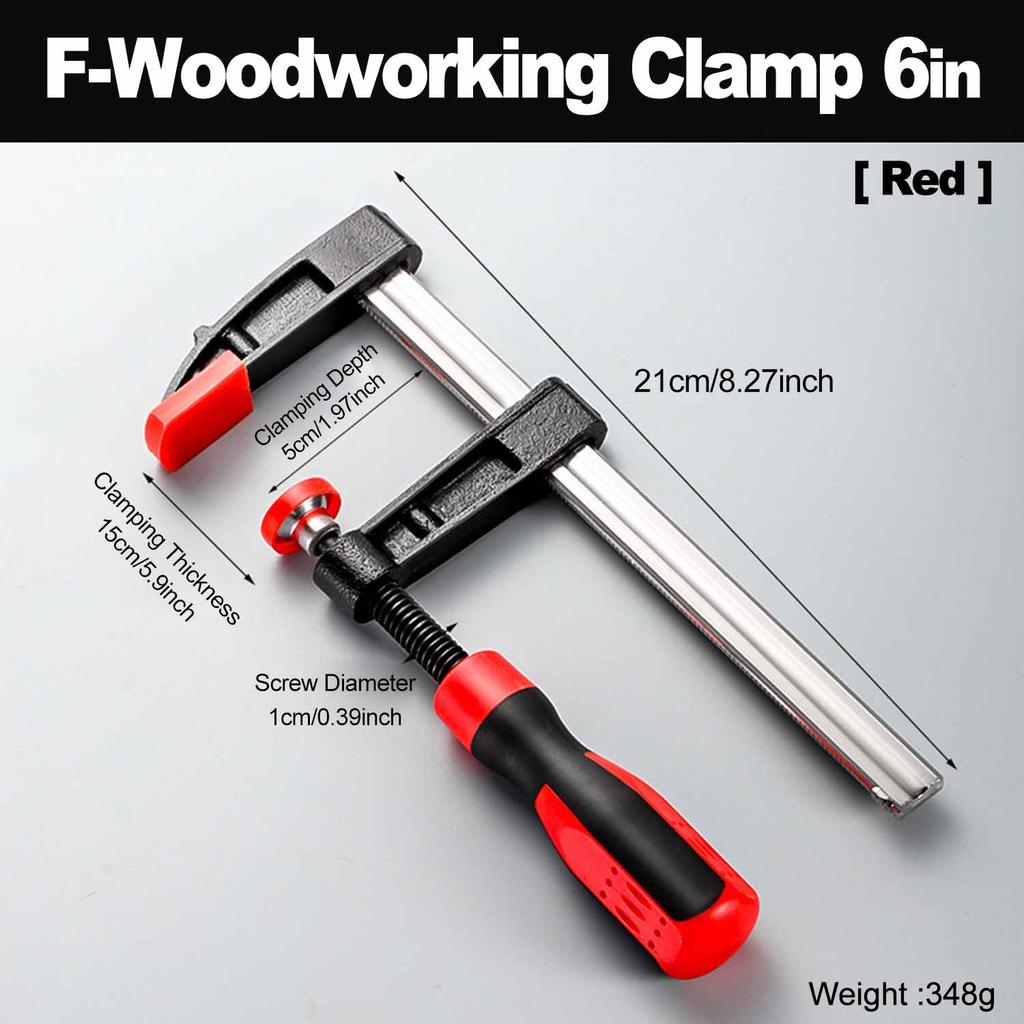 Профессиональный быстрозажимной F-образный зажим – Промышленный металлический/деревянный зажим – Высокопрочный ручной инструмент для деревообработки и металлообработки