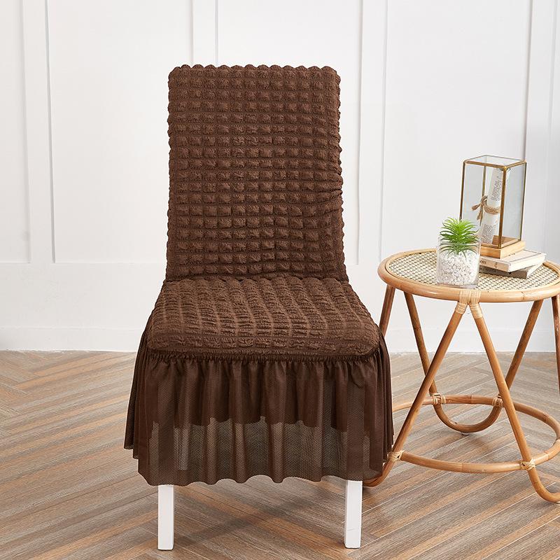 Чехлы на обеденные стулья, однотонные эластичные защитные чехлы для обеденных стульев, чехол на стул, юбка, украшение для офисного банкетного стула