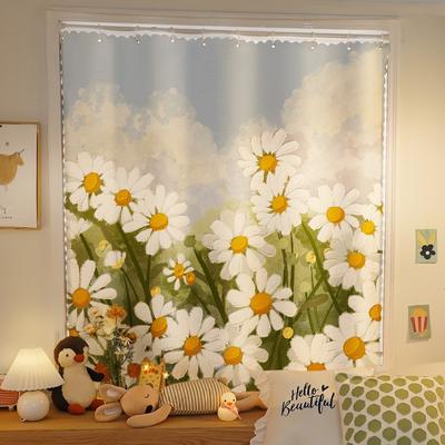 Простые шторы блэкаут с кольцами, без пробивания отверстий, установка телескопических карнизов, полный комплект для маленьких коротких окон для блокировки солнцезащитных штор