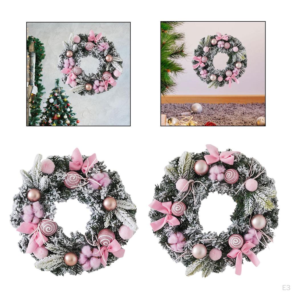 Искусственный рождественский венок, цветочный орнамент, шикарный креативный поделочный дверной венок, декор для вечеринки на открытом воздухе