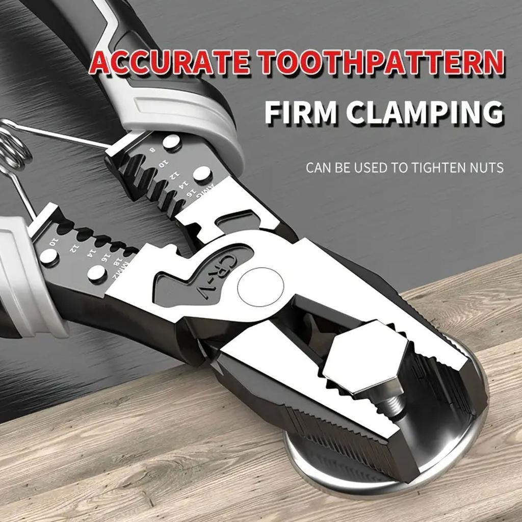 Набор из 3 плоскогубцев, 9/8 дюйма, 6 в 1, многофункциональные кусачки для зачистки проводов, длинногубцы, диагональные бокорезы