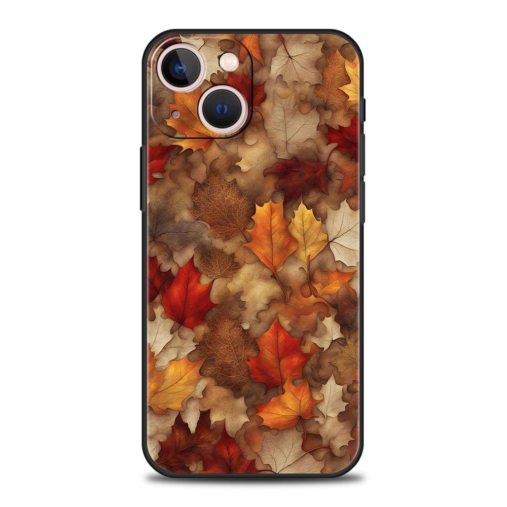 Cartoon Leaf Phone Case Cover for iPhone 17 16 15 14 13 12 11 Pro Max 17 Air Plus Shockproof Soft TPU Shell Fundas Capas Coque