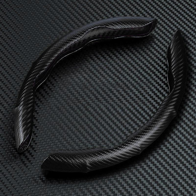 PU carbon fiber car steering wheel cover, without inner ring design, size 32mm automotive accessory