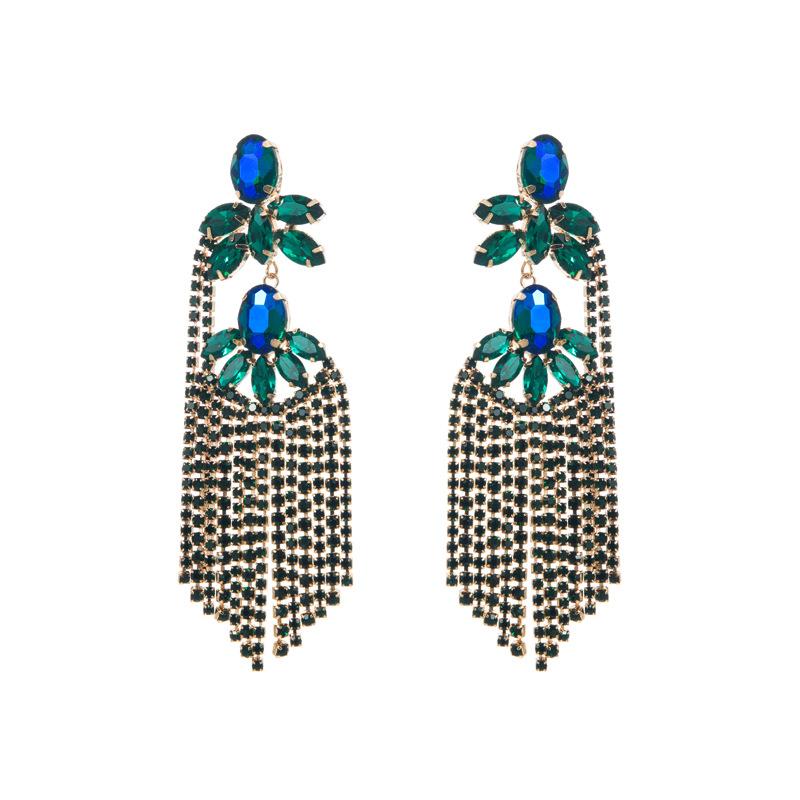 Женские серьги-капли с кисточками, серьги-подвески из титанового стального сплава, акриловые красочные хрустальные многослойные цветочные геометрические украшения для ушей