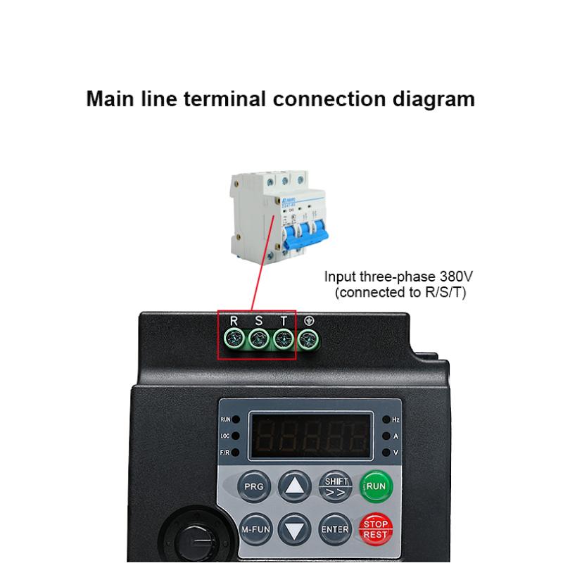 220 В 0,75/1,5/2,2/4 кВт для частотно-регулируемого привода 3-фазный регулятор скорости инверторный двигатель VFD инвертор