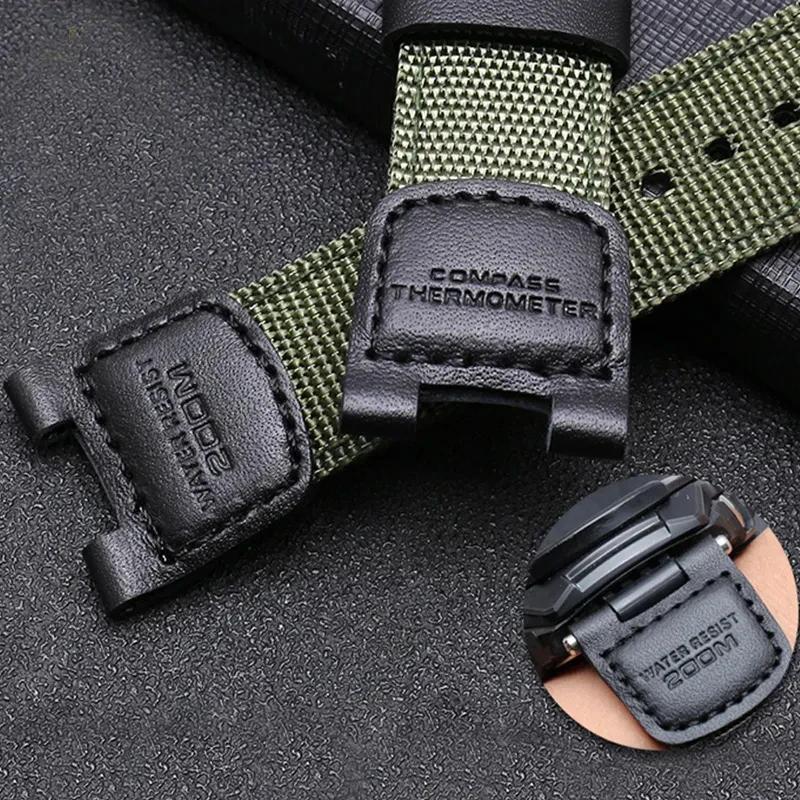 Канвасовый ремешок для часов Band для casio g-shock SGW-100-1V SGW-200 100B GW-3500B 3000B Спортивный нейлоновый водонепроницаемый ремешок Паз ремешка для часов