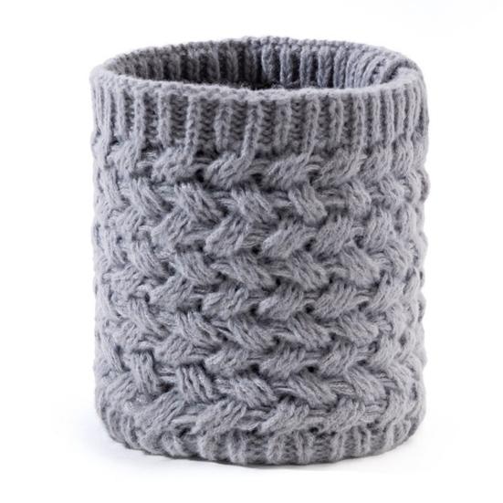 Winter Neckerchief Soft Windproof Fabric Velvet Lining Thickened Knitting Scarf Cold Weather Neck Warmer