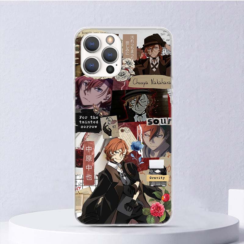 Мягкий чехол Bungo Stray Dogs Накахара Чуя для iPhone 16 17 Air 16E 15 Plus 11 12 13 Mini 14 Pro Max Чехол для телефона Apple 7 8 SE Co