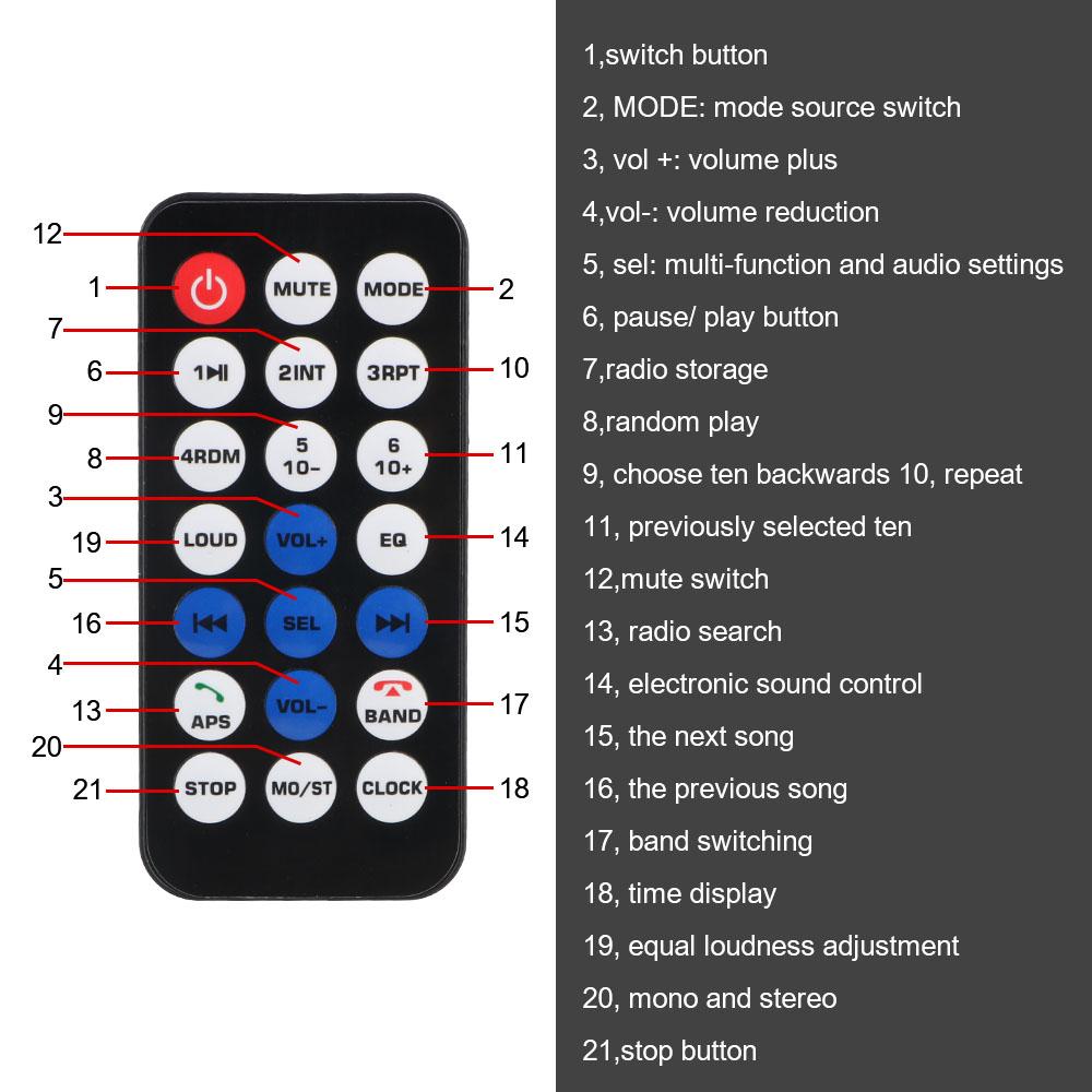 Цифровое BT аудио музыка стерео автомобильное радио автомобильные аксессуары автомобильный MP3-плеер пульт дистанционного управления USB TF FM-приемник