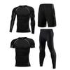 4 Pcs/Set Men's Compression Sport Suits Running Sets Basketball Training Tights Clothes Gym Fitness Jogging Sport Tracksuits