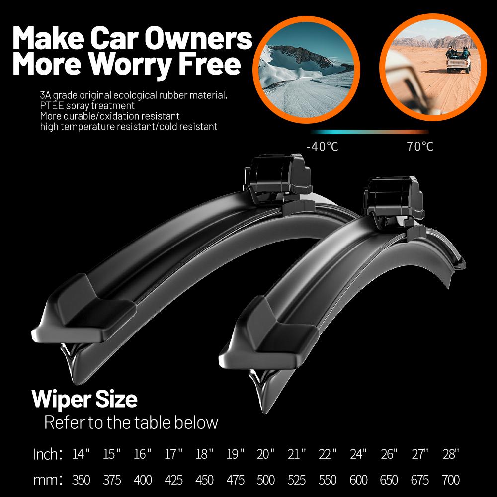 PYZW6 2pcs For Lexus LS400 LS430 LS460 LS600H LS350 1996-2019 Front Windshield Wiper Blades 2014 2018 Windscreen Window Accessories
