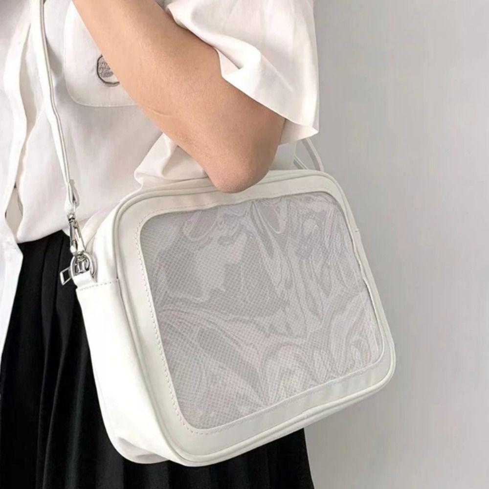 Cotton Doll Bag Solid Color Itabag PU Shoulder Bag Creative Transparent Bags Men