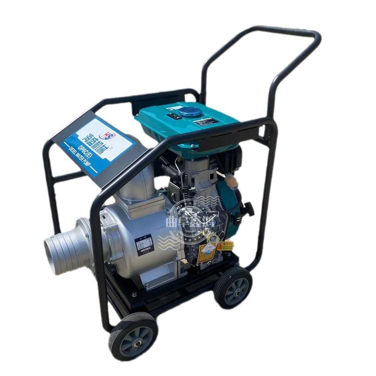 4-inch Diesel Self-Priming Water Pump with Four-Wheel Cart for City Drainage and Flood Control