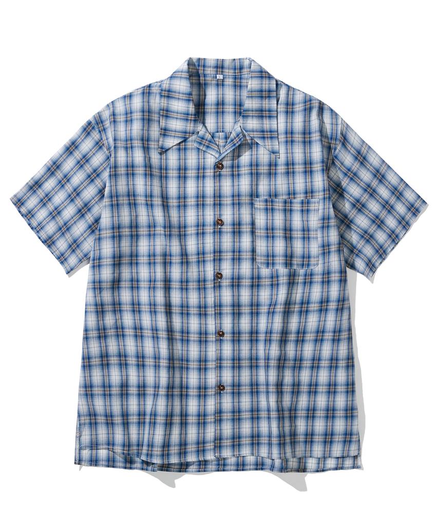 KND Ocean Check Open Collar Shirt