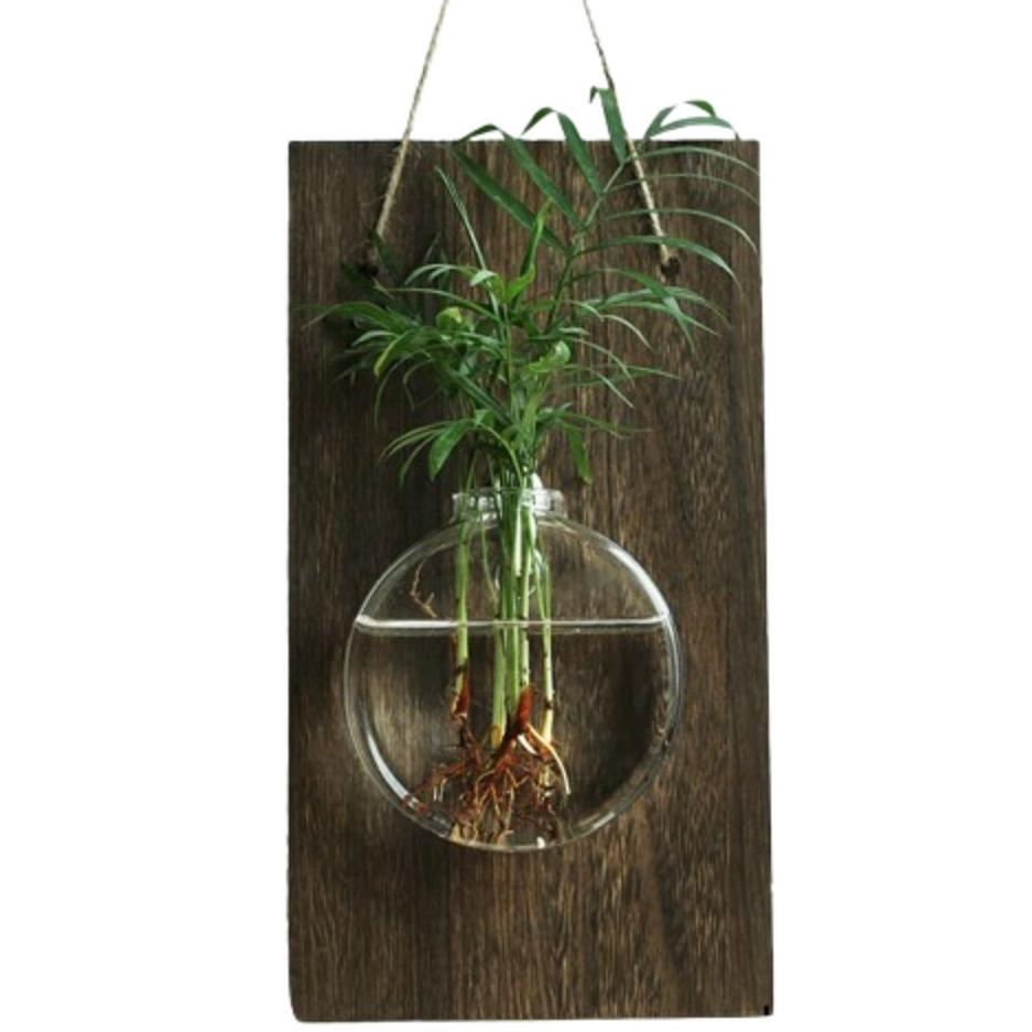 Vintage Wall Mount Glass Vase Creative Plant Flower Pots Aquarium Hydroponic Container Hotel