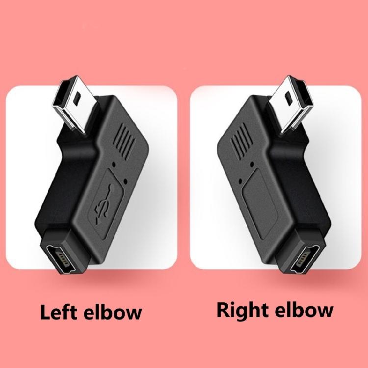 Мини USB-адаптер-удлинитель 90 градусов, штекер-гнездо, для эффективной зарядки и синхронизации данных