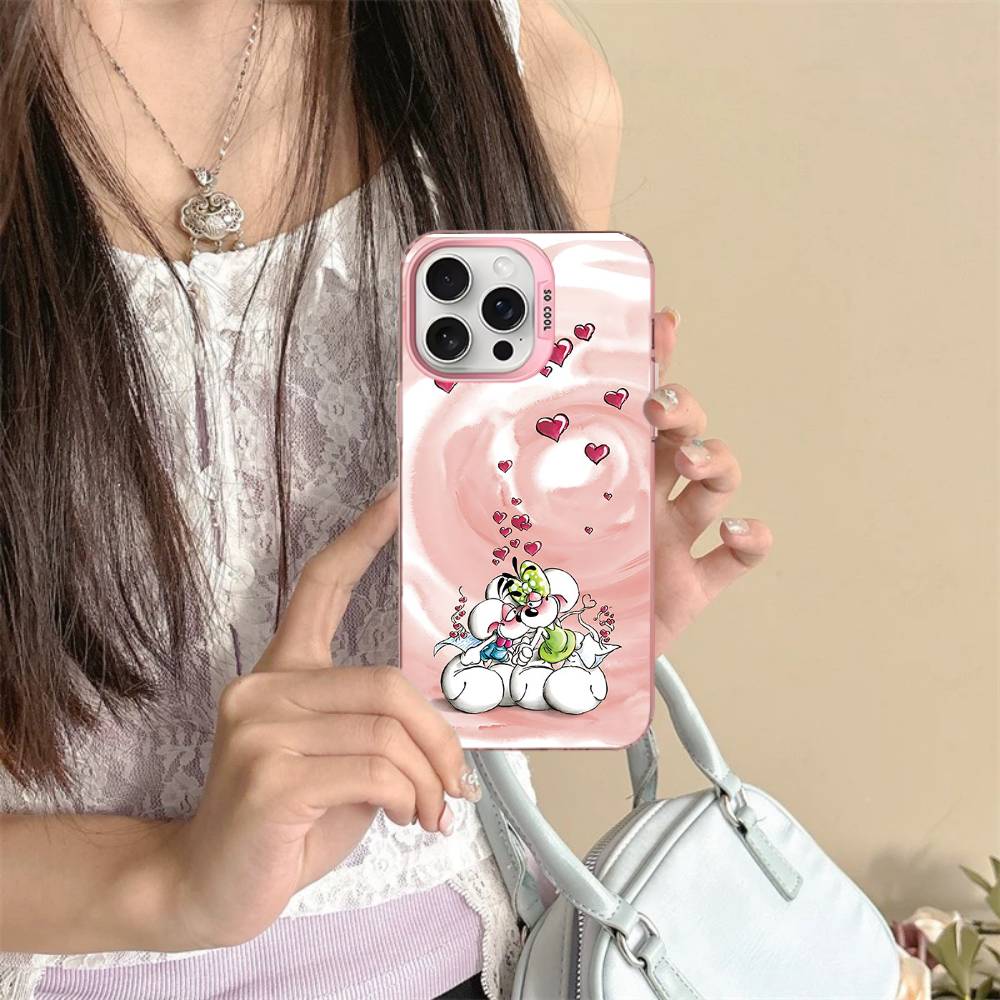 Мультяшный чехол D-Diddl для iPhone 16 15 14 13 12 11 17 Pro MAX Plus Pro, матовый, противоударный
