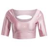 X Stella McCartney Crop Top Solid Color Logo Slim Fit Women Tops Pink IN3652