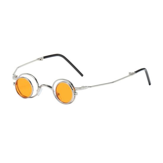 Круглые солнцезащитные очки с откидной оправой, маленькие круглые поляризованные очки для мужчин и женщин, ретро-панк, солнцезащитные очки UV400 для вечеринки в стиле рейв