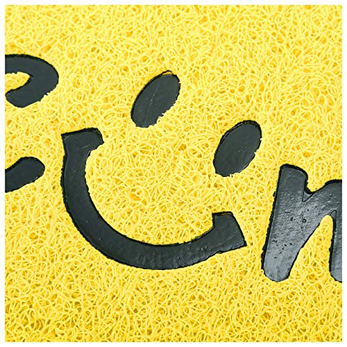 KEYSTONE Outdoor Doormat, TEXT, Black, W60 X L33cm, PVC Embossed, Smile, PVEMSMTB