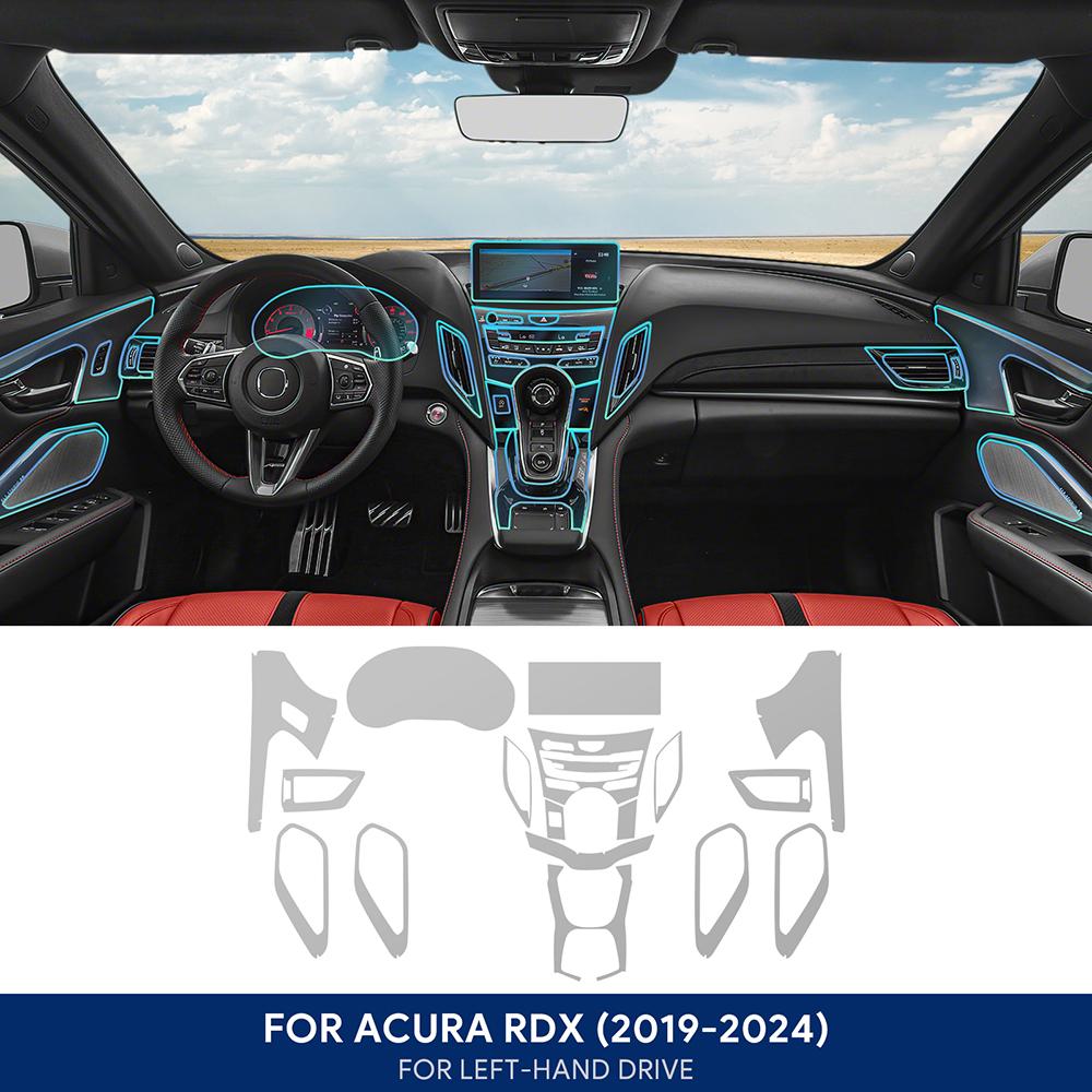 For ACURA RDX 2024 TPU Car Navigation Screen Film Gearbox Protective Sticker Anti-scratch Interior