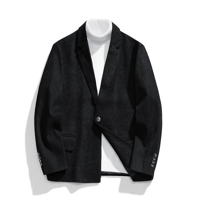Мужской легкий деловой маленький костюм, вельветовая куртка, мужской свободный повседневный костюм на весну и осень