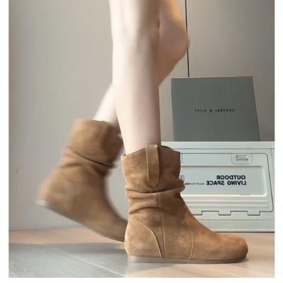 Модные женские туфли на плоской подошве, осень 2024, новые модные однотонные износостойкие женские ботинки с круглым носком для улицы Botines De Mujer