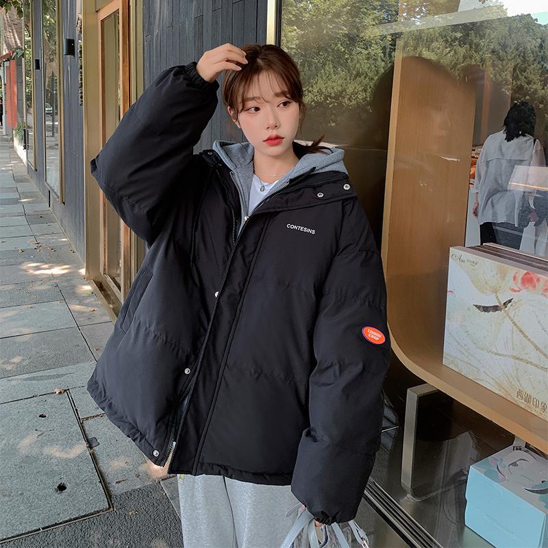 Новое поступление, женская толстая хлопковая куртка свободного покроя, двухслойное пуховое пальто на зиму